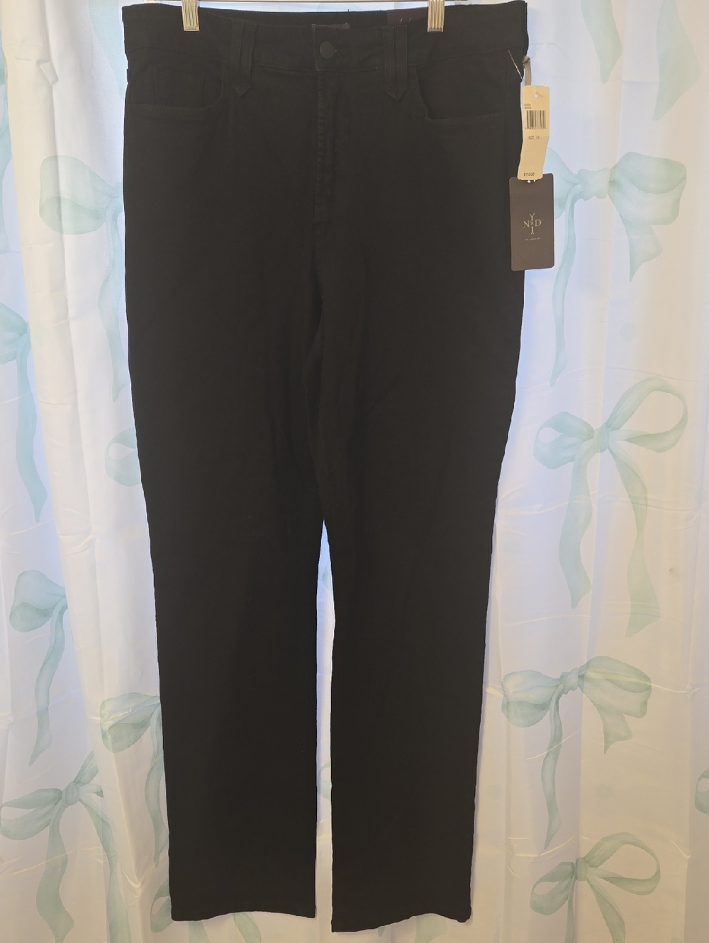 NWT NYDJ Not Your Daughters Jeans High-Rise Straight Leg Jeans Black Size 16 - Picture 5 of 5